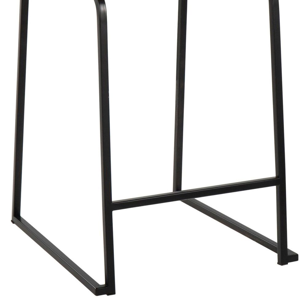 Lumisource Mason Mara Counter Stool with White Cushion in Black and Walnut &#40;Set of 2&#41;, , large
