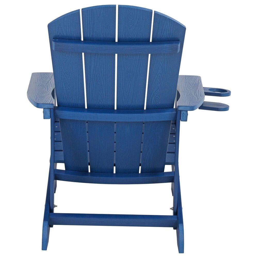 Hearth and Haven Outdoor Lounge Chair with Cup Holder in Navy Blue, , large