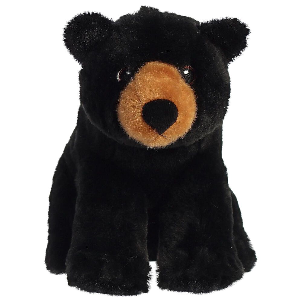 EcoNation 9.5" Black Bear Plush, , large