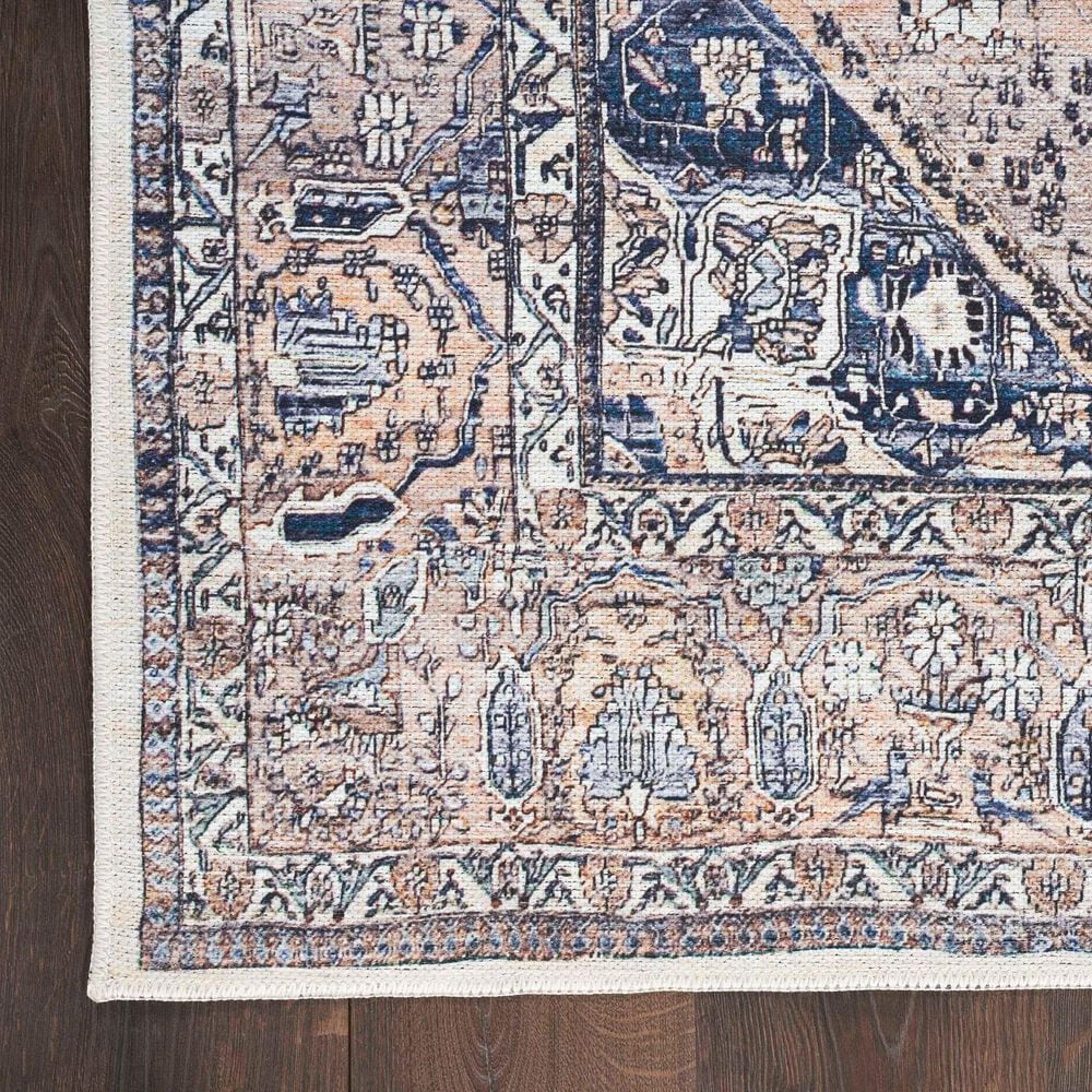 Nourison Grand Washables 7&#39;10&quot; x 9&#39;10&quot; Ivory Blue Area Rug, , large