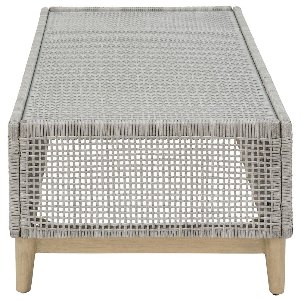 Ashley Seton Creek Patio Rectangular Cocktail Table in Gray, , large