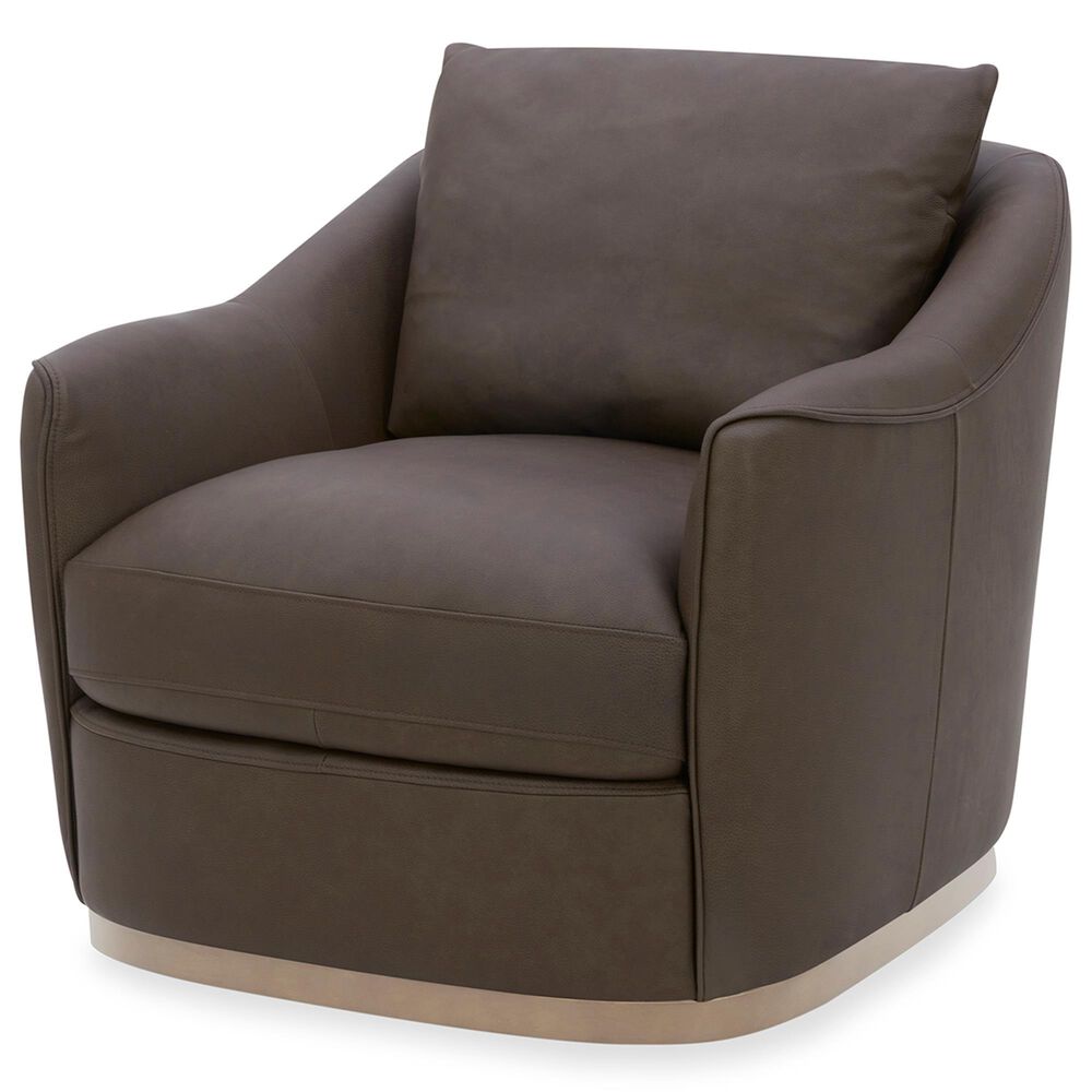 Kuka Home Cooper Swivel Chair in Isla Chocolate, , large