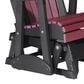 Amish Orchard 2" Adirondack Outdoor Glider in Cherrywood and Black, , large