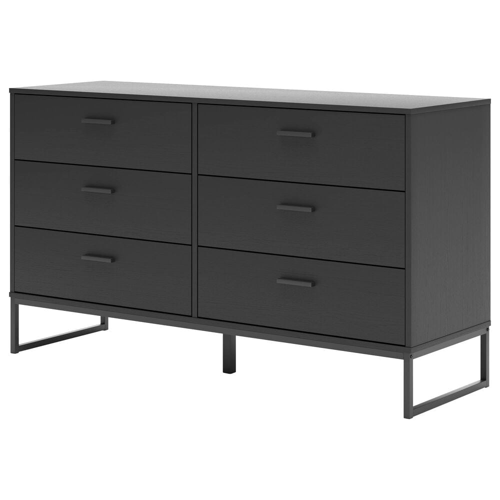 Ashley Socalle 6-Drawer Dresser in Matte Black, , large