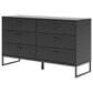 Ashley Socalle 6-Drawer Dresser in Matte Black, , large