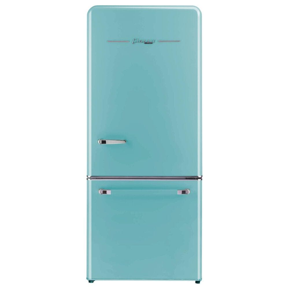 Unique Appliances Classic Retro 18 Cu. Ft Bottom Freezer Refrigerator in Ocean Mist Turquoise, , large