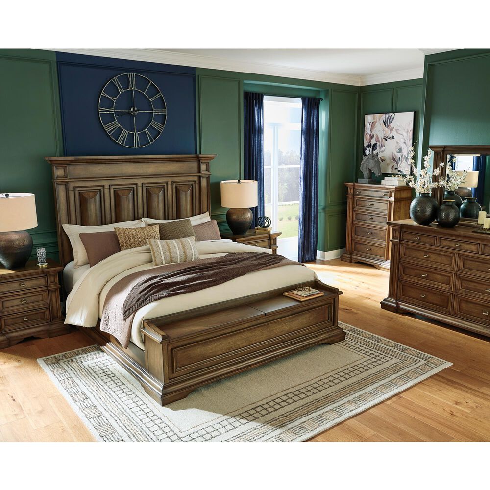 Millenium Frantanna California King Panel Storage Bed with Dresser, Chest, and Two Nightstands in Brown, , large