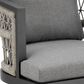 Armen Living Zella Patio Swivel Counter Height Bar Stool with Earl Gray Cushion in Gray, , large