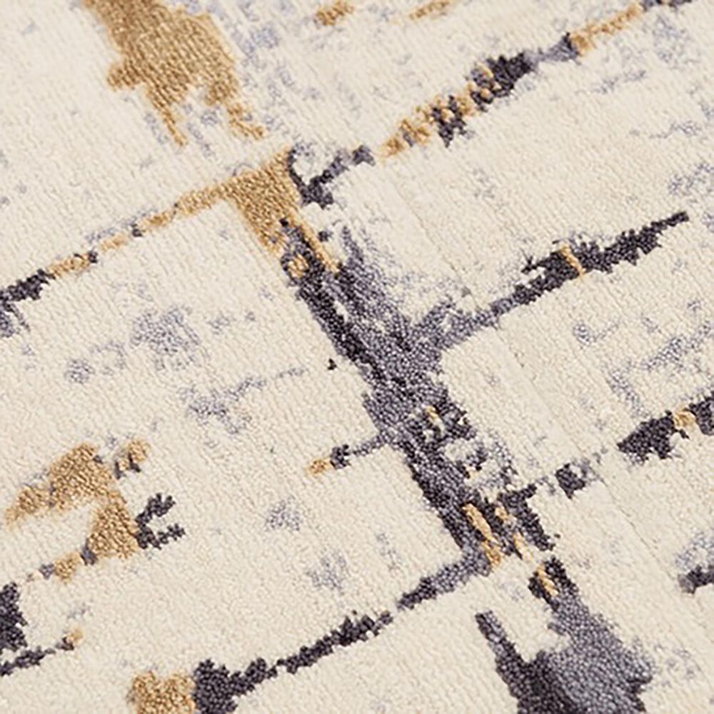 RIZZY Bolero 2&#39;6&quot; x 8&#39; Dark Slate Gray, Beige and Ivory Runner, , large