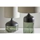 Adesso Marina Table Lamp in Black and Smoked Glass, , large