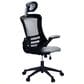 Rta Products Llc Modern High-Back Mesh Executive Office Chair with Headrest and Flip-Up Arms in Silver Grey, , large