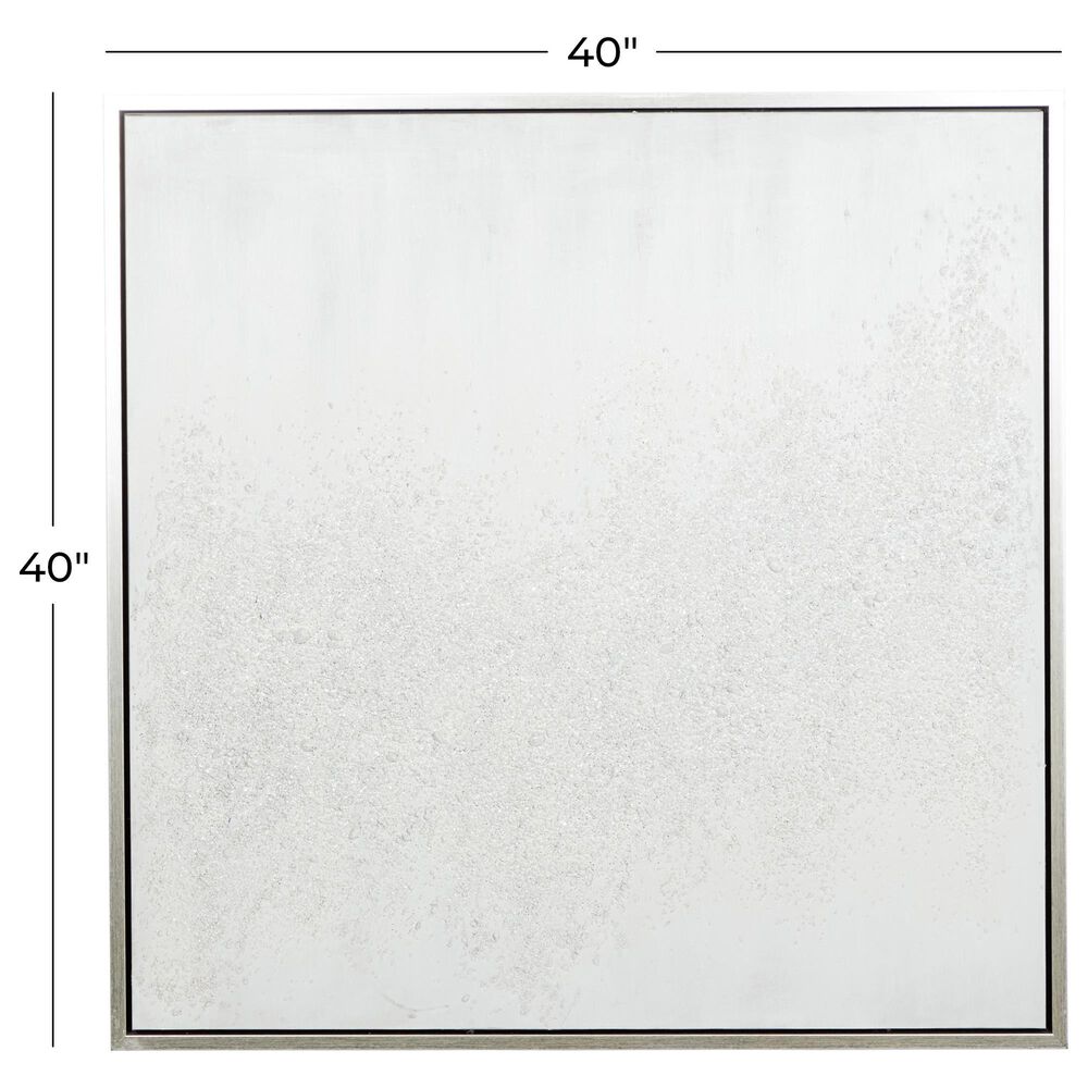CosmoLiving by Cosmopolitan 39&quot; Square Contemporary Abstract Framed Wall Art in White, , large
