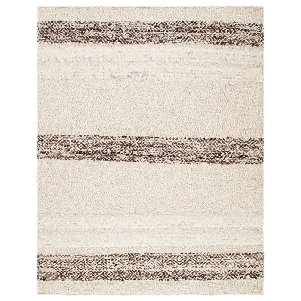 Safavieh Natura NAT321A 6" x 9" Ivory and Brown Area Rug, , large
