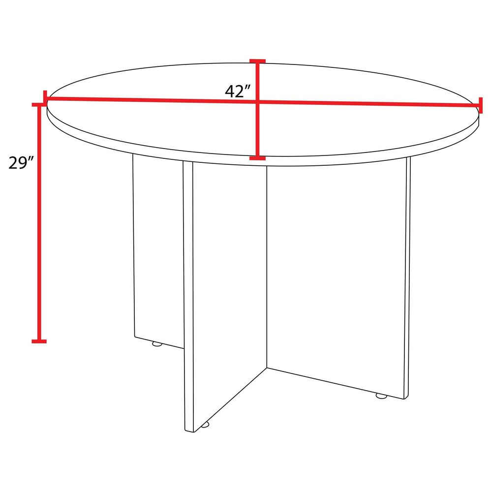Regency Global Sourcing Legacy 3.5' Round Conference Table in Noble Oak, , large