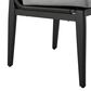 Blue River Cayman Outdoor Dining Side Chair with Dark Grey Cushion in Black (Set of 2), , large