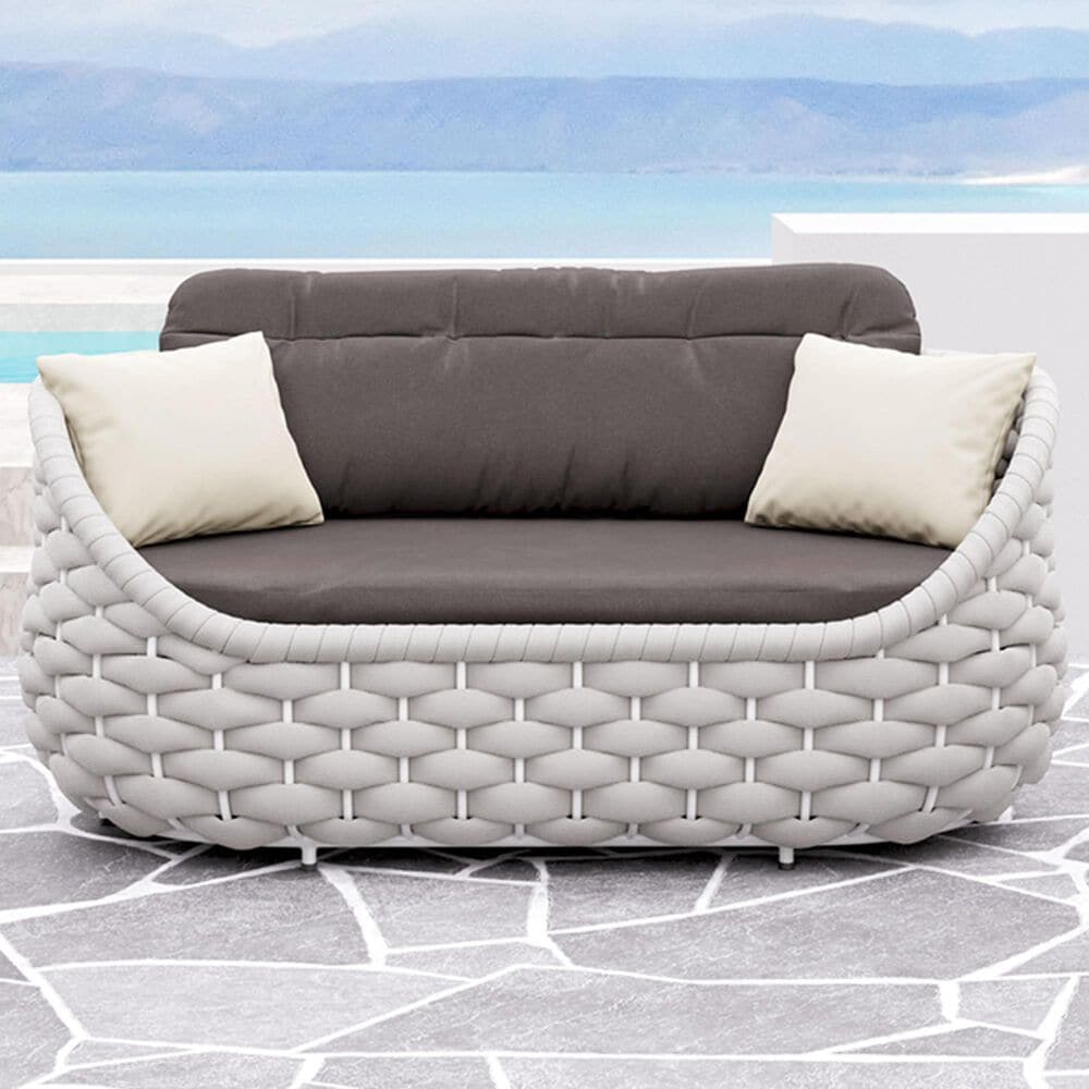 Zuo Modern Coral Reef Loveseat in Gray, , large
