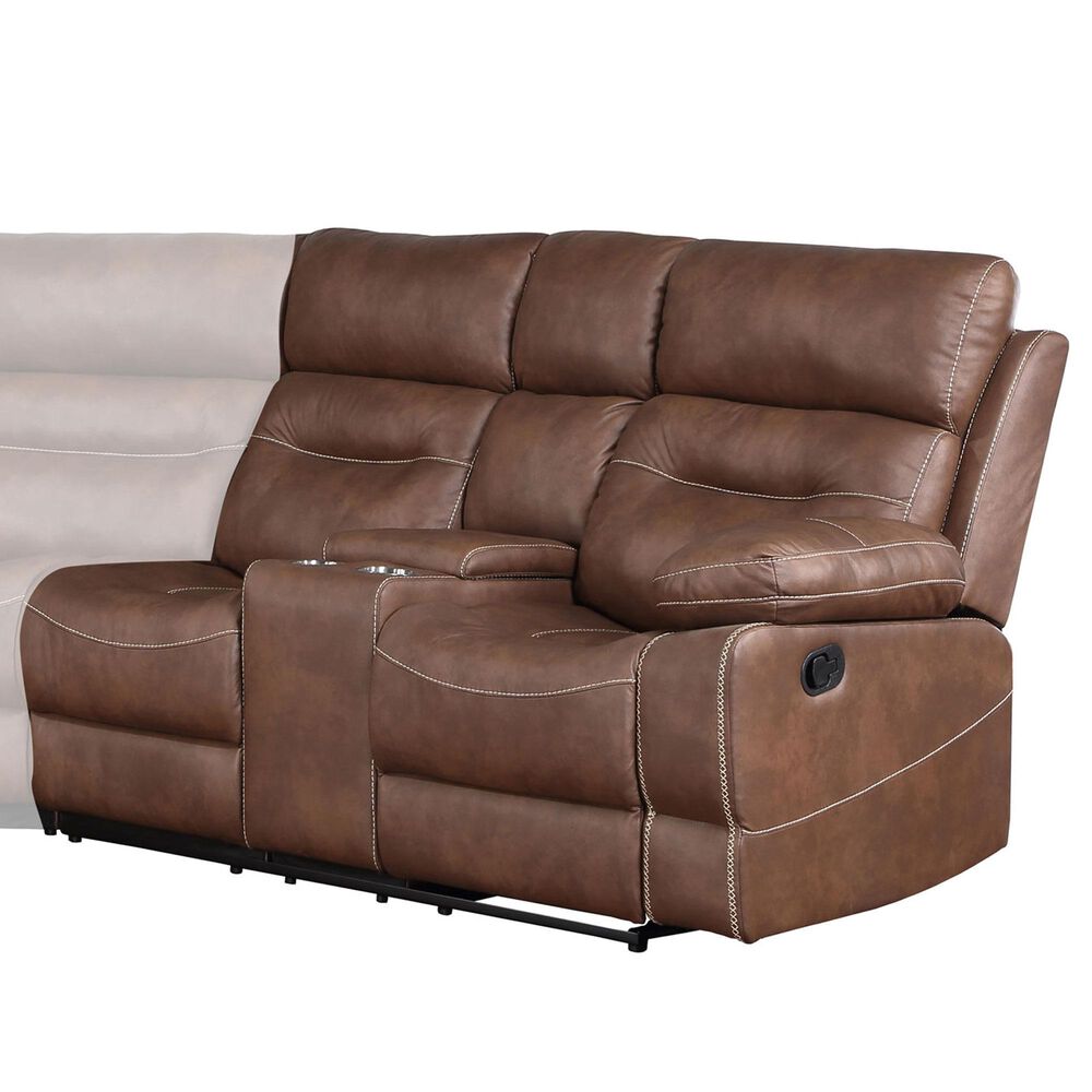 Steve Silver Rudger 3-Piece Manual Reclining Sectional in Chestnut, , large