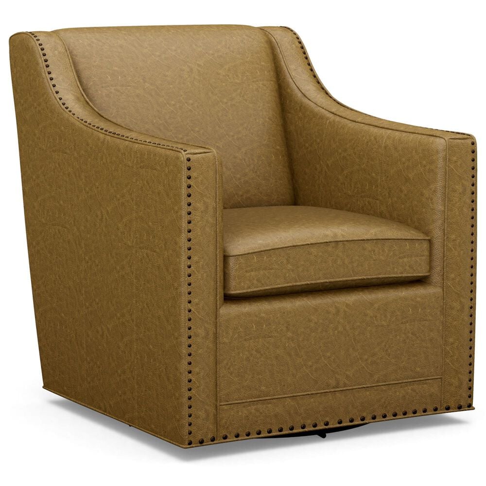 Lexington Furniture Barrier Leather Swivel Chair in Brown, , large
