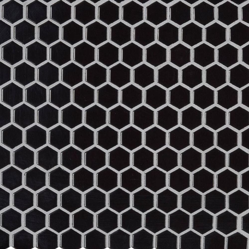 MS International Retro Nero 12" x 12" Natural Stone Mosaic Sheet, , large