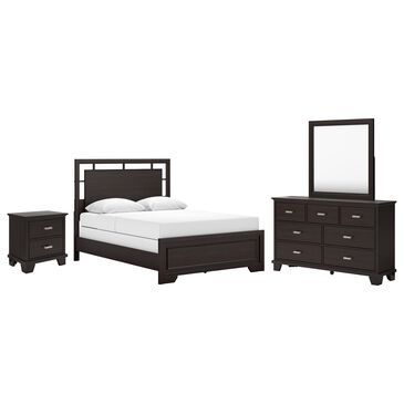 Ashley Covetown 4-Piece Queen Bedroom Set in Dark Brown, , large