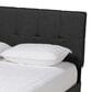 Baxton Studio Netti Queen Storage Bed with Dark Grey Upholstered in Black, , large