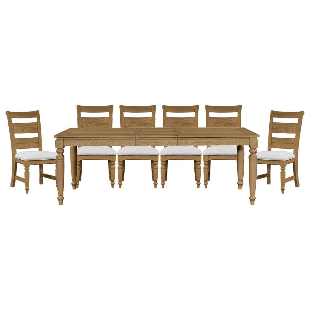Sterling Timber Bellamy Lane 7-Piece Rectangular Dining Set in Caramel, , large