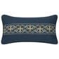 J. Queen New York Messina 12" x 22" Lumbar Pillow in Gold and Navy Blue, , large