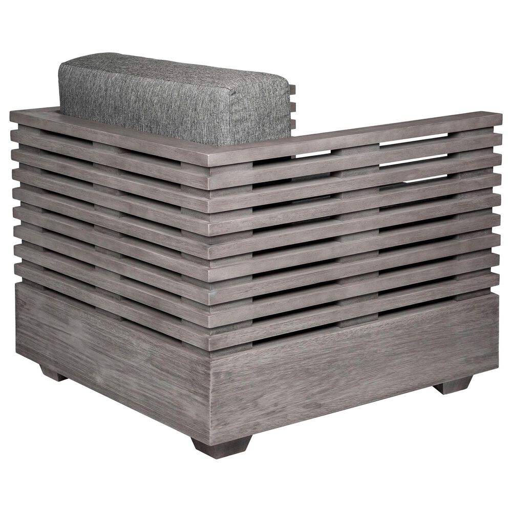 Armen Living Vivid Outdoor Patio Arm Chair in Light Gray, , large