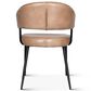 Home Trends & Design Essex Dinning Arm Chair in Top Grain Leather Antique Ivory, , large