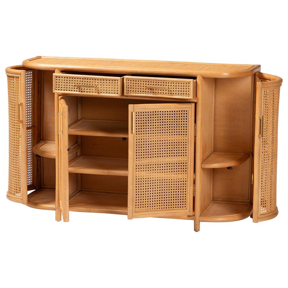 Baxton Studio McKenna 2-Drawer Sideboard in Light Honey, , large