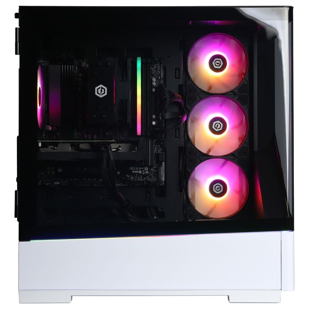 CyberPowerPC Gamer Xtreme Gaming Desktop | Intel Core i7-14700F - 16GB RAM - NVIDIA GeForce RTX 5050 Graphics - 2TB SSD in White, , large
