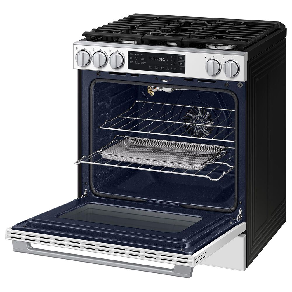 Samsung Bespoke 6.0 Cu. Ft. Smart Slide-In Gas Range with True Convection in White Glass, , large