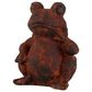 Maple and Jade 16" Rustic Magnesium Oxide Frog Garden Sculpture in Rust, , large