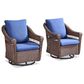 Sunwell Garden 4-Piece Patio Chat Set with Coffee Table in Navy, , large