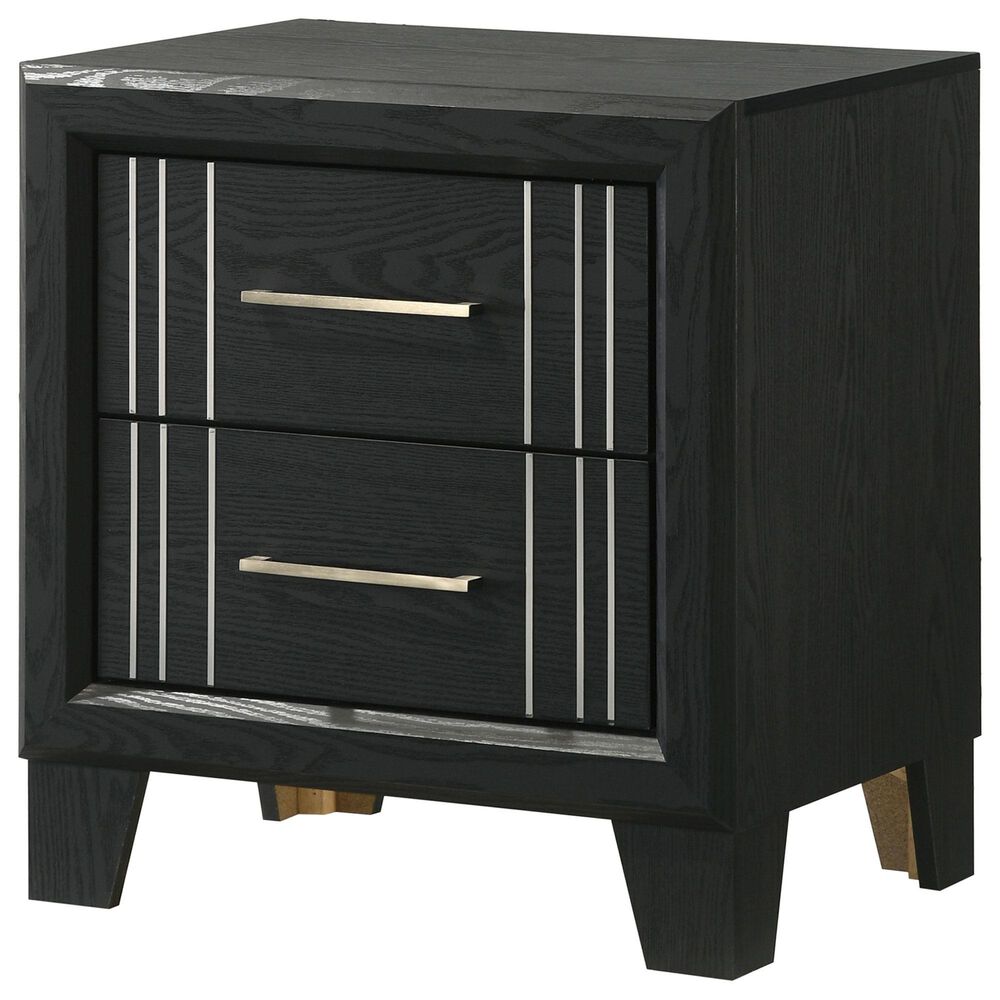 Crown Mark Charlie 4-Piece King Panel Bedroom Set in Charcoal, , large