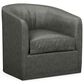 Lexington Home Brands Colton Leather Swivel Chair in Gray, , large