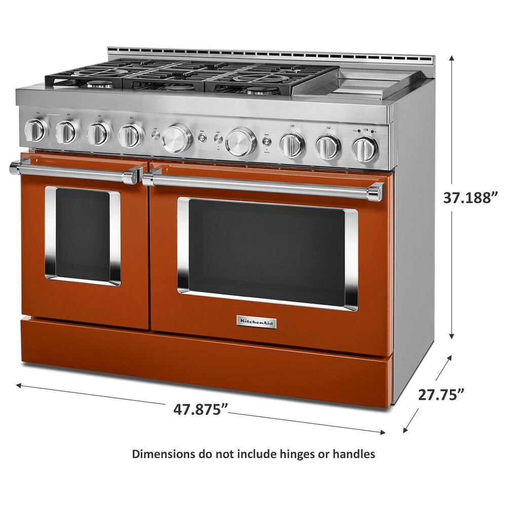 KitchenAid 6.3 Cu. Ft. Freestanding Gas Range with Griddle in Scorched Orange, , large