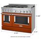 KitchenAid 6.3 Cu. Ft. Freestanding Gas Range with Griddle in Scorched Orange, , large