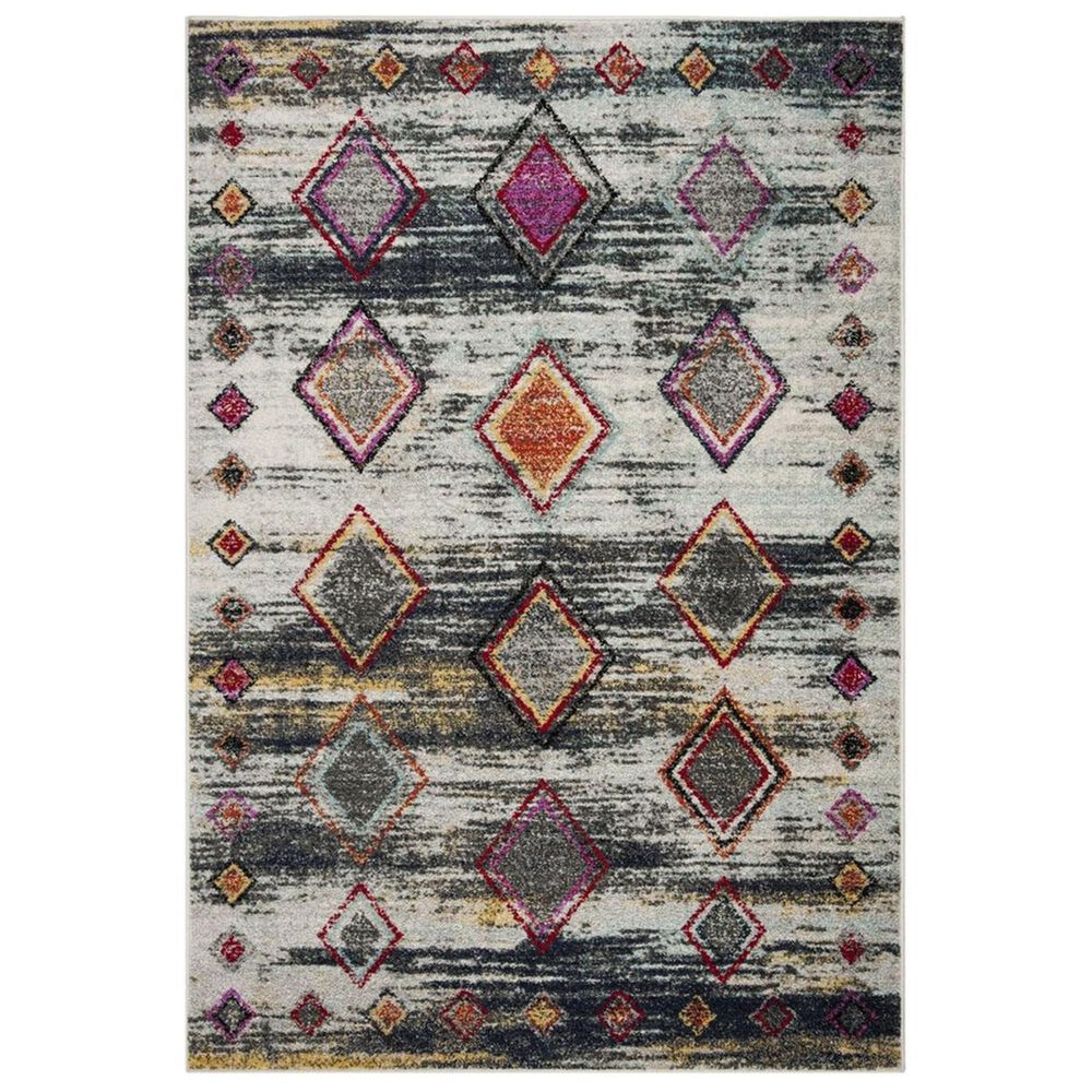 Safavieh Adirondack ADR205F 4" x 6" Light Grey and Red Area Rug, , large