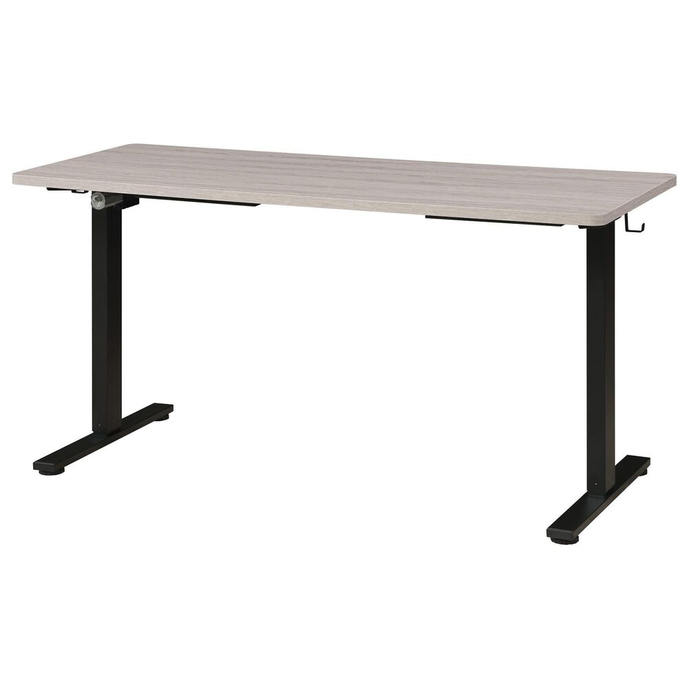 OSP Home Primo 60&quot; Electric Sit Stand Desk in Black and Light Gray, , large