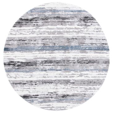 Safavieh Century 6"7" Round Grey and Blue Area Rug, , large