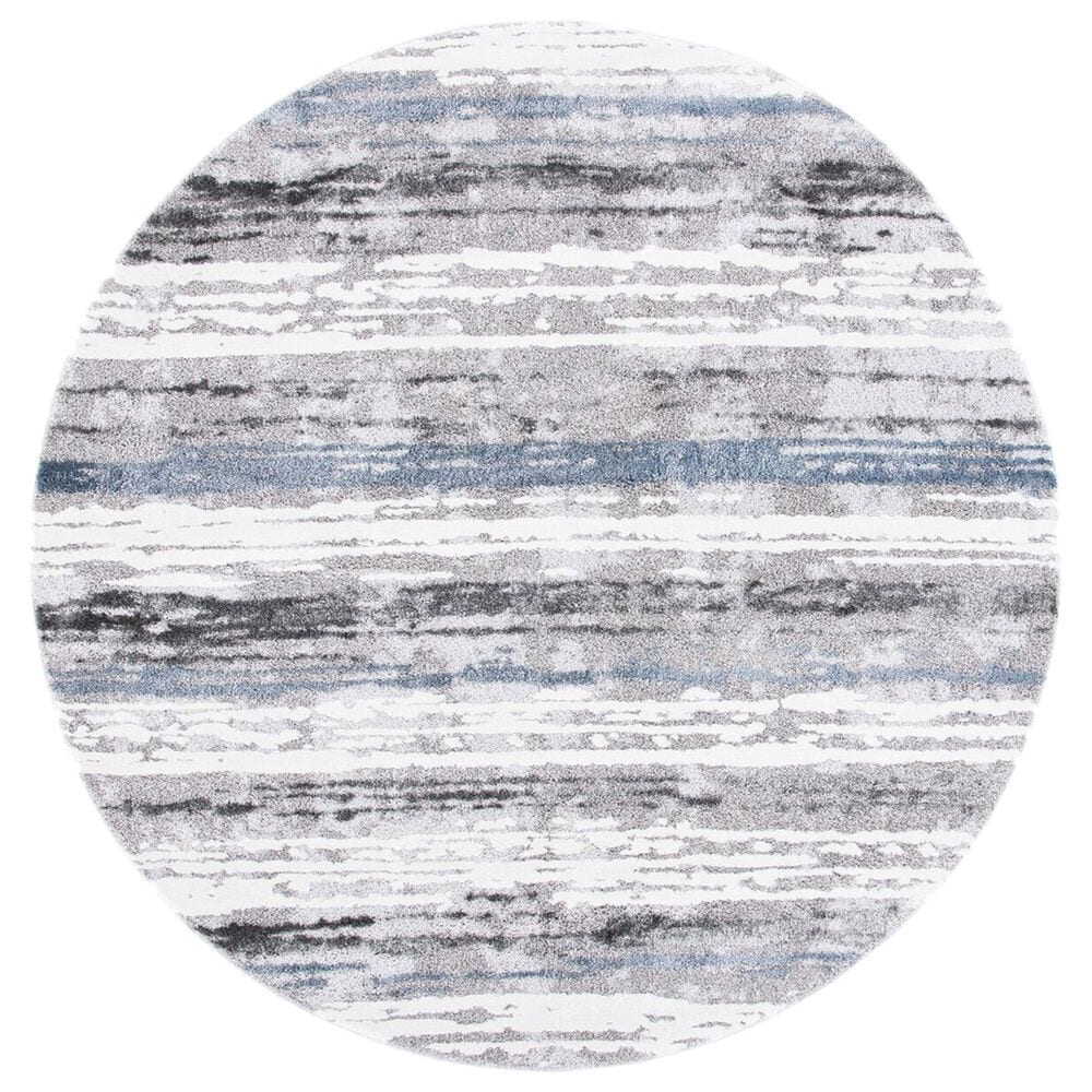 Safavieh Century 6"7" Round Grey and Blue Area Rug, , large
