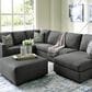 Ashley Edenfield 3-Piece Right Facing Sectional with Chaise in Charcoal, , large