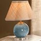 Jamie Young Nola Blown Glass Table Lamp with Raffia Shade in Blue, , large