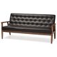 Baxton Studio Sorrento Stationary Sofa in Brown, , large