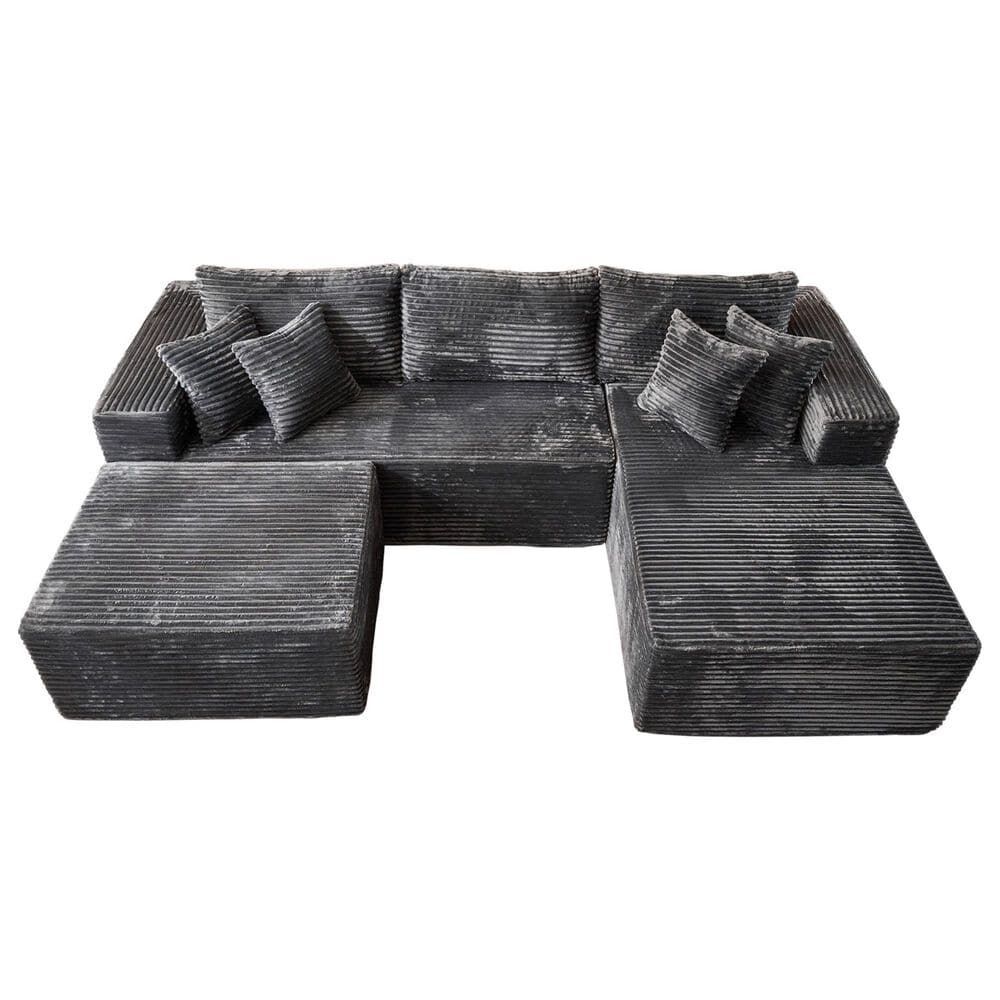 HOMLUX 108" Modular Sofa Set in Gray, , large