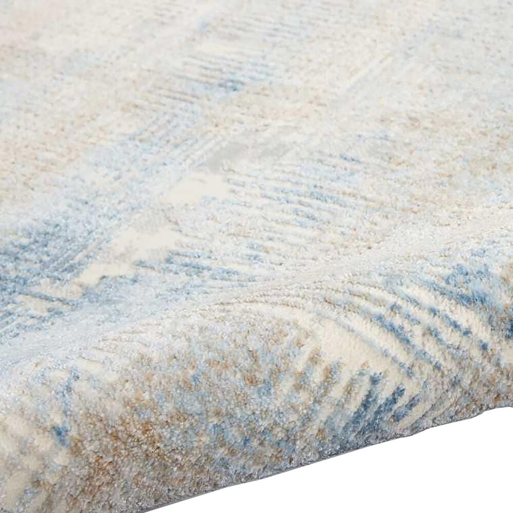 Nourison Rush 8&#39; x 10&#39; Blue and Beige Area Rug, , large