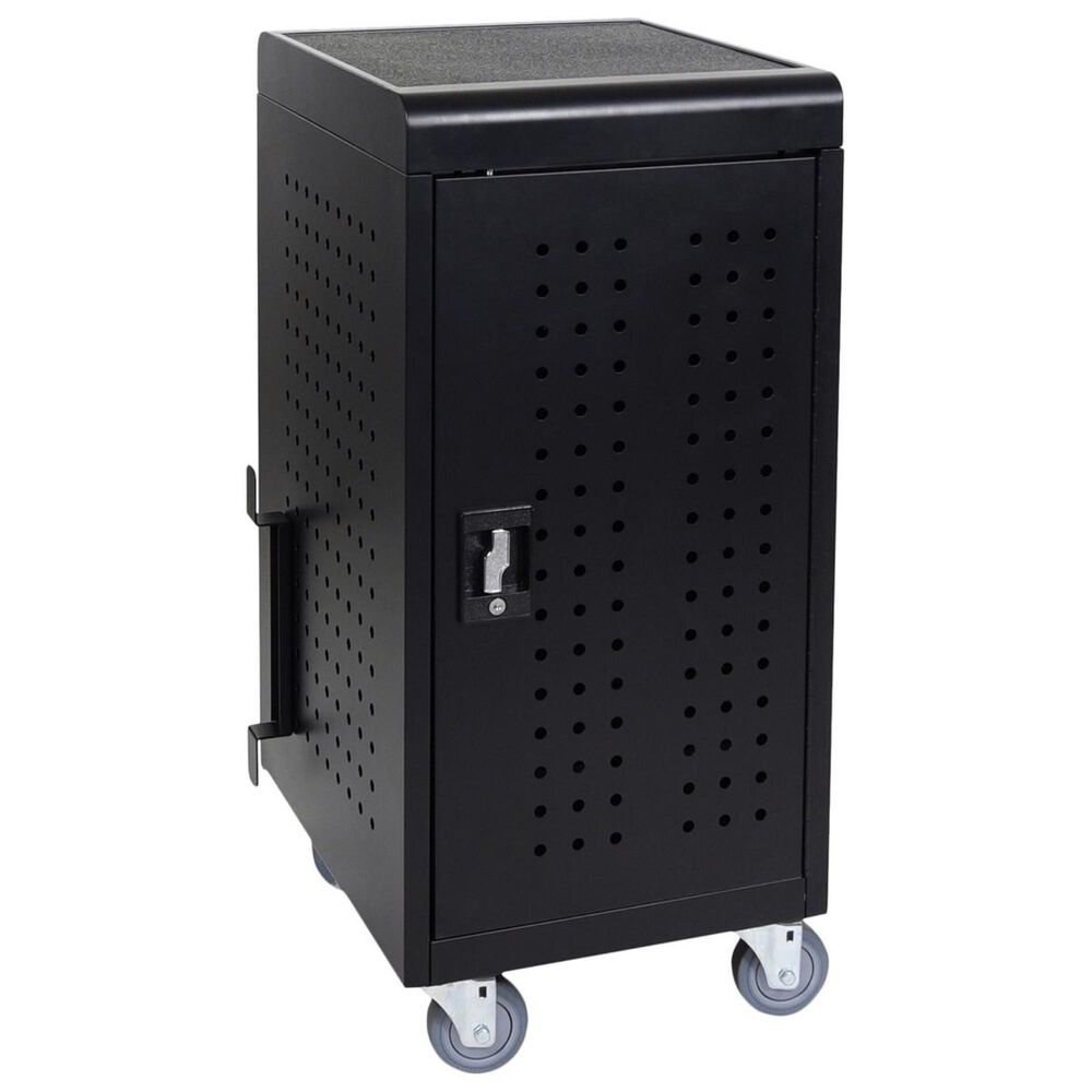 Luxor 24-Tablet/Chromebook Charging Cart in Black, , large