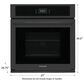 Frigidaire 27" Single Electric Wall Oven with Fan Convection in Black, , large