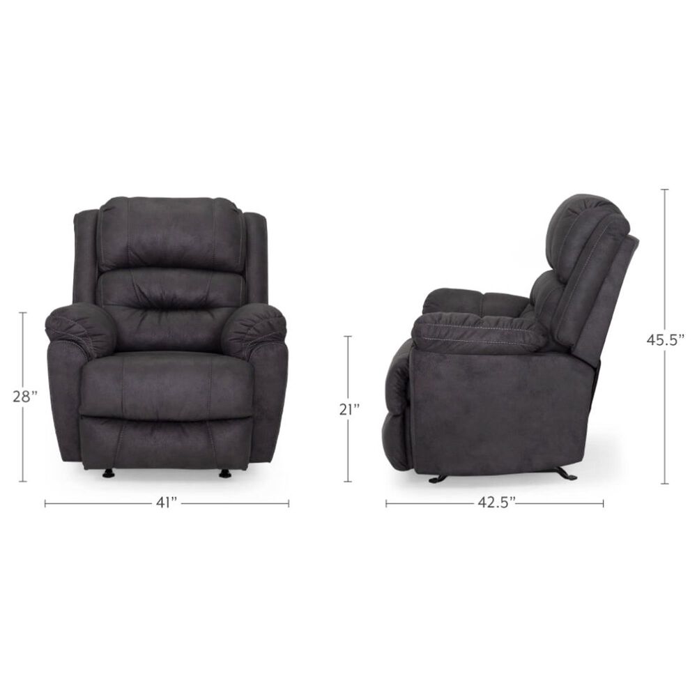 Moore Furniture Barstow Rocker Recliner in Scottsdale Charcoal, , large